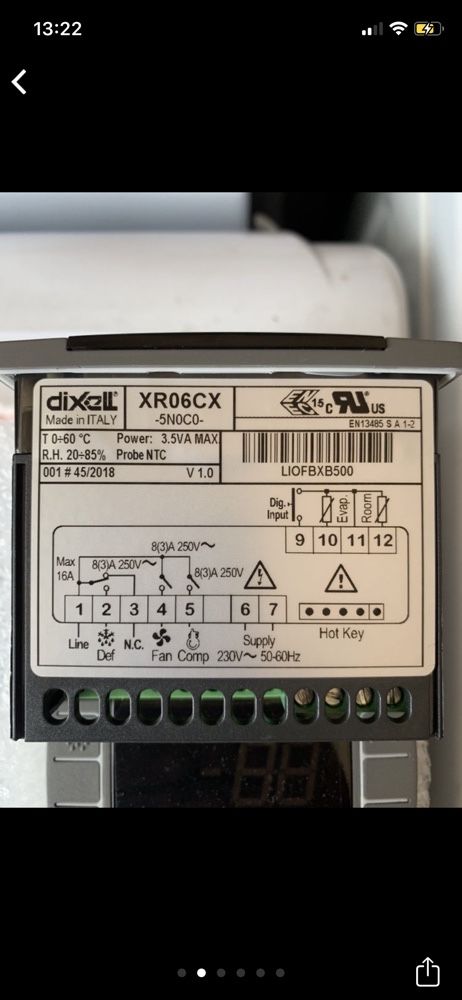 Termostat Dixell xr06cx 2 sonde 12v programator electronic digital nou