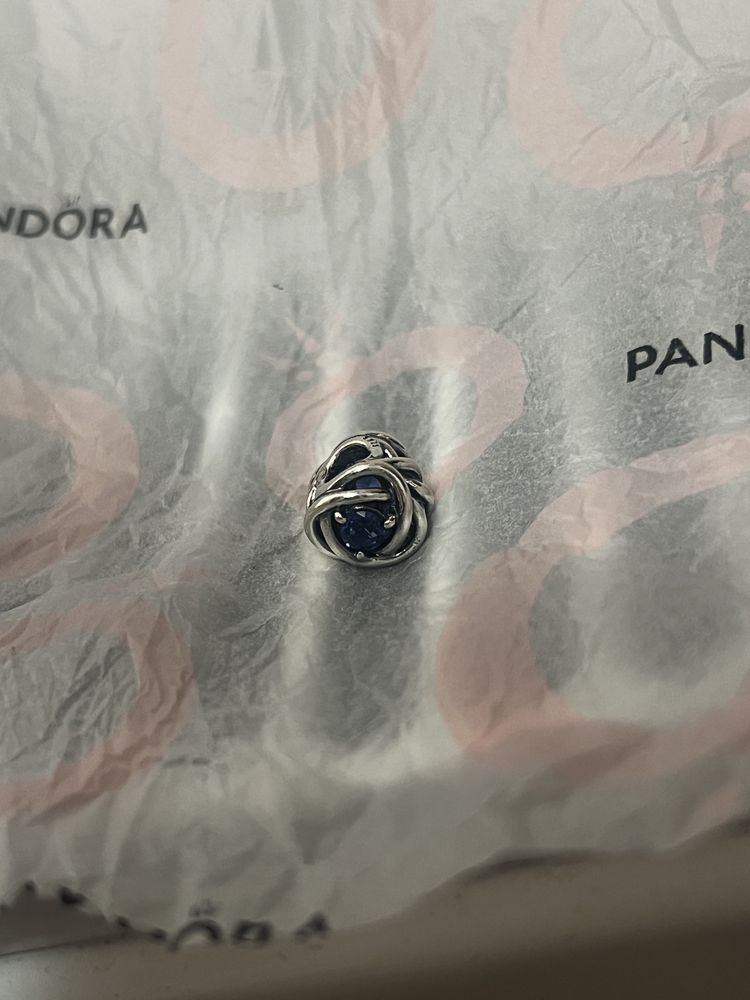 Talisman cu cerc al eternității albastru Pandora