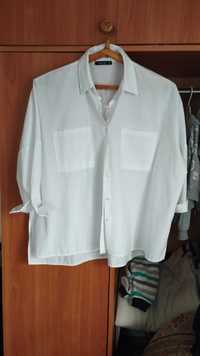 Рубашка белая удлиненная до 50 размера