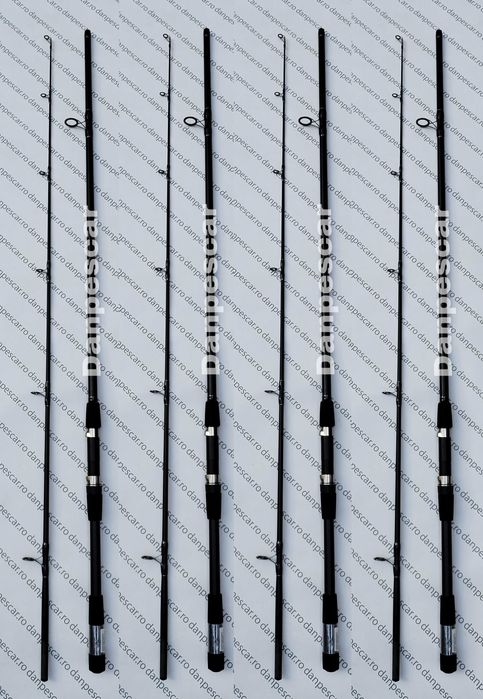 SET 4 Lansete 2,70 metri GOLD SHARK din 2 bucati cu actiune 80-150gr