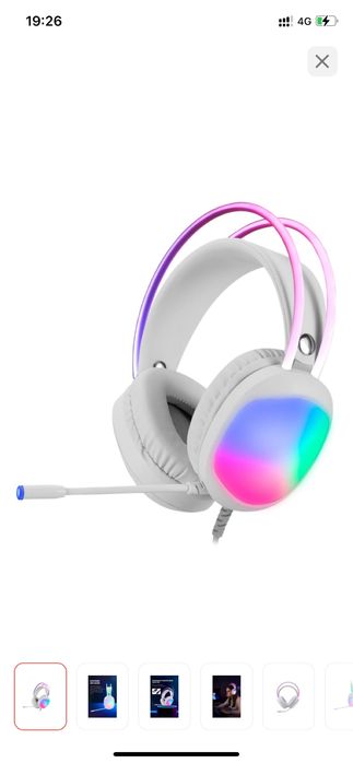 Наушники MARVO HG8959 Lumi 40 белый