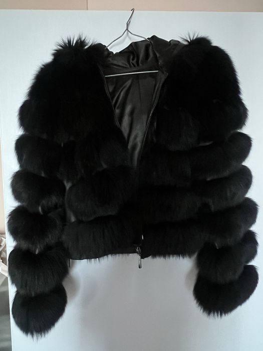 Палто от естествен косъм лисица