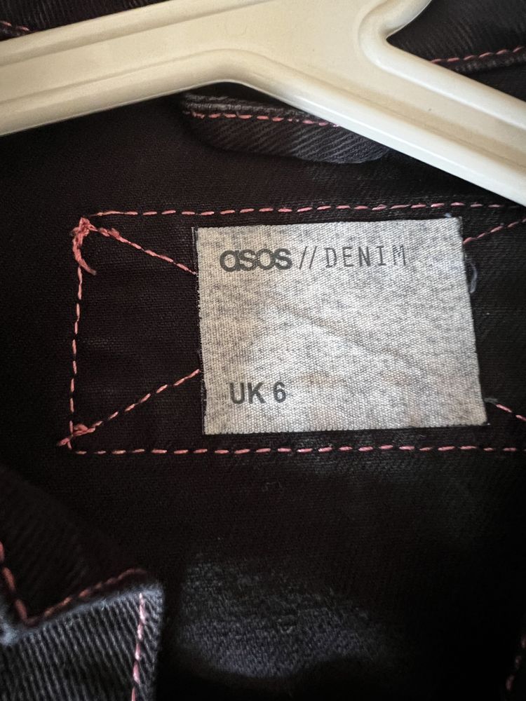 Черно дънково яке Asos