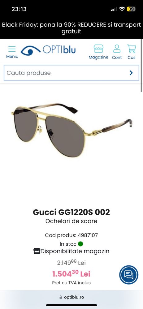 Ocheri Soare Gucci 100% originali !!!