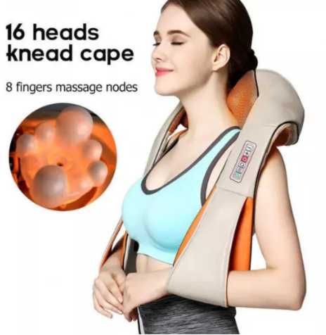 Шиацу масажор, 6 Бутона, 6 Функции - Massager of neck kneading