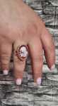 Inel vechi lucrat manual,aur 14k si camee