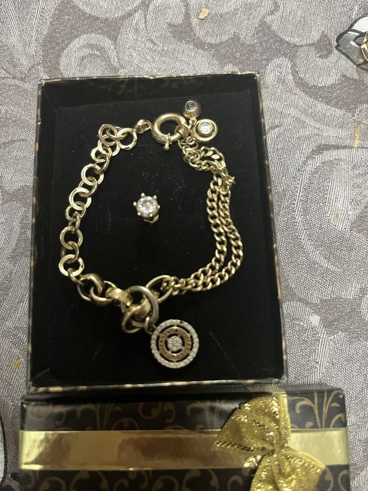 Златен пръстен, гривна и обеца 125лв на грам