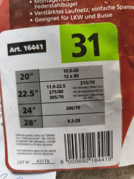 Set Lanțuri camione