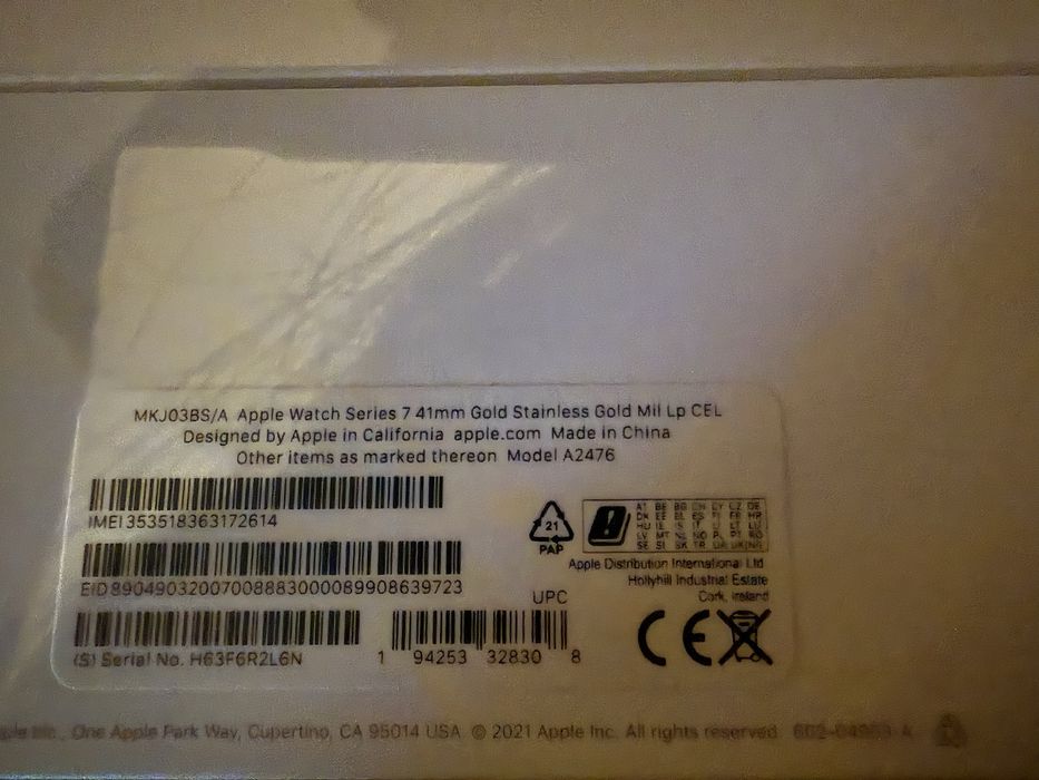 Apple Watch series 7 41 mm Gold