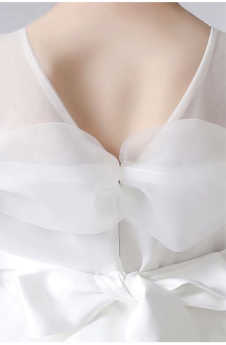 Rochie alba copii balerina zana fulg de nea