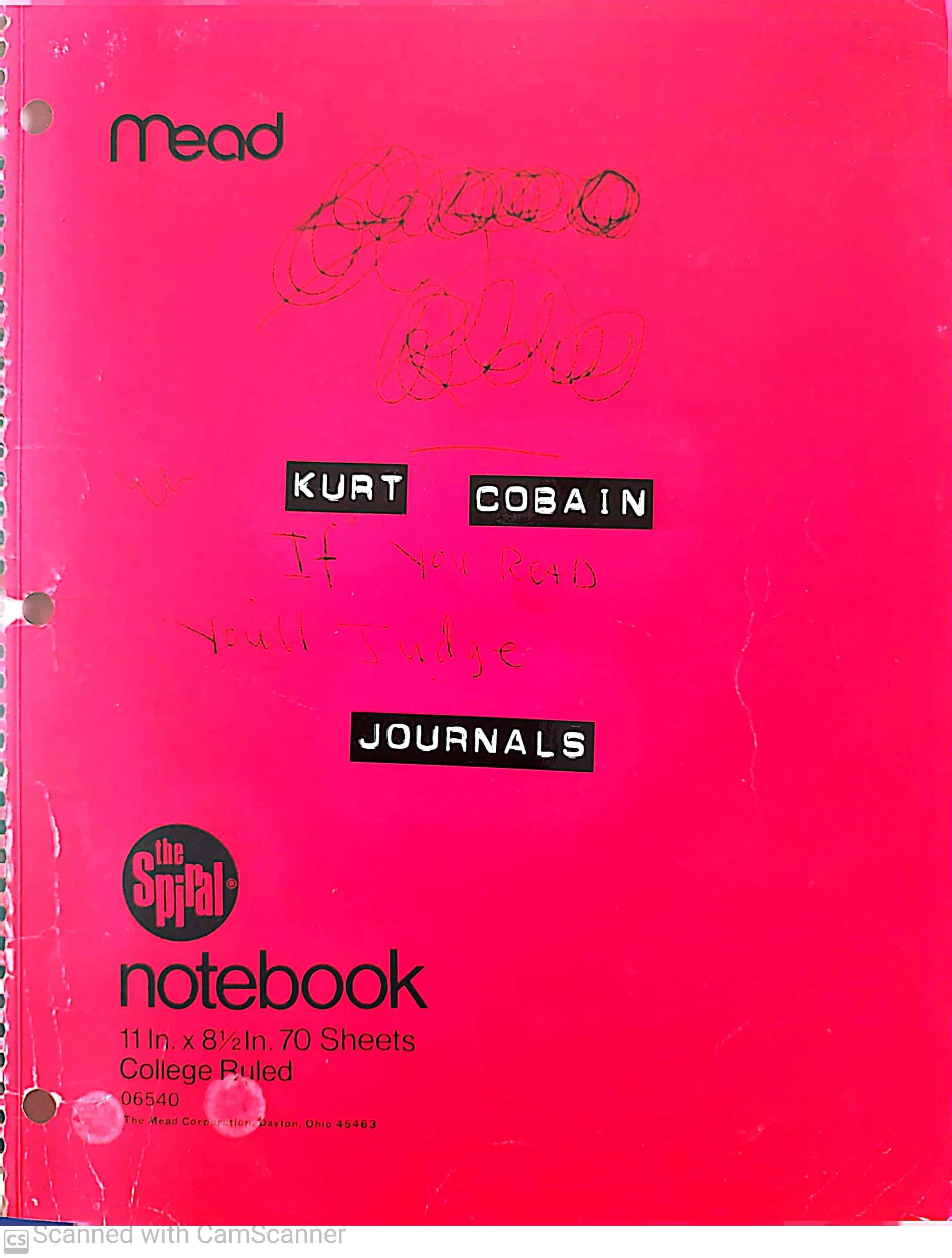 Kurt Kobain Journal - carte