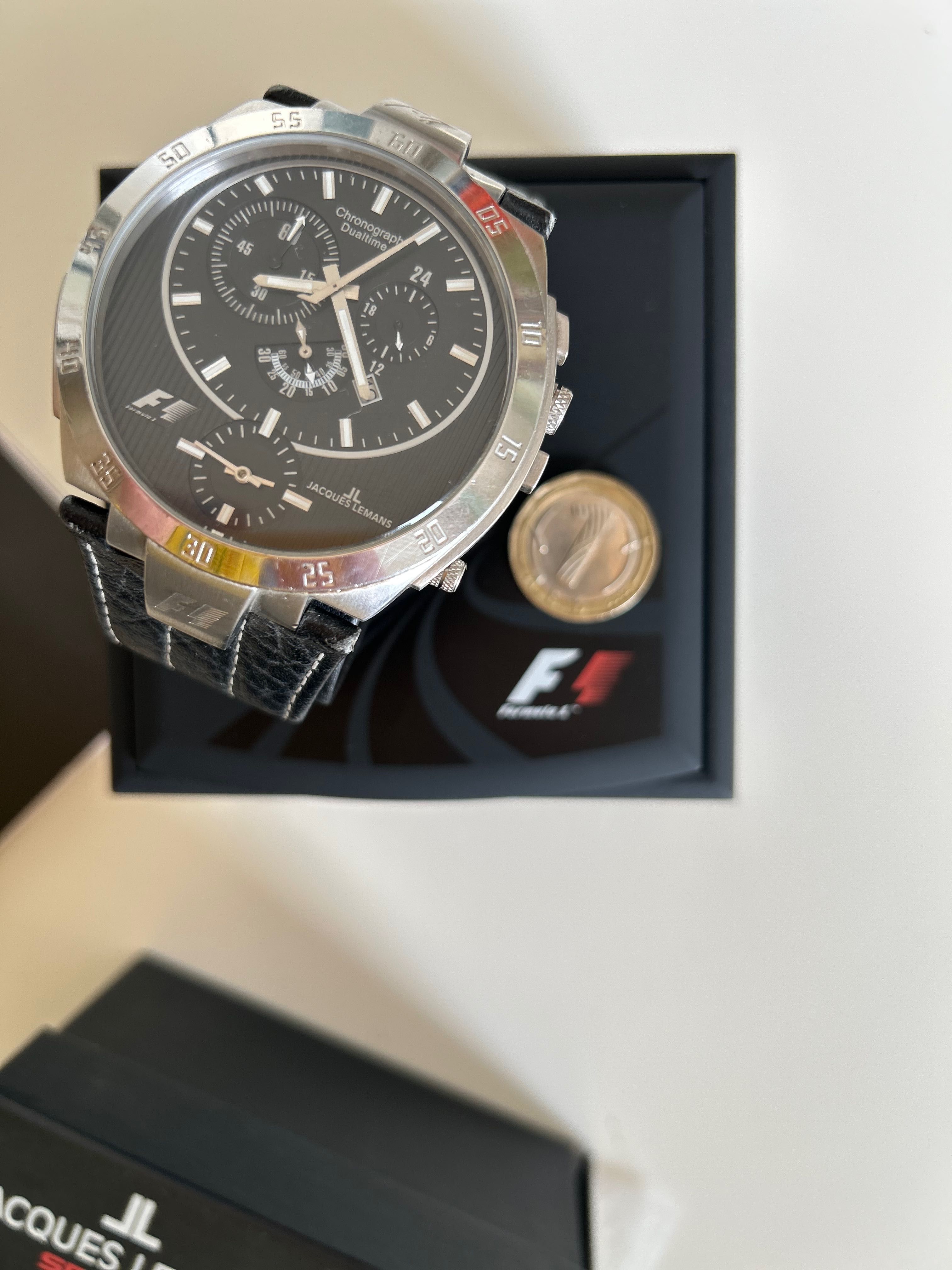 Jacques Lemans Sport F1 F5041 черен спортно елегантен мъжки часовник
