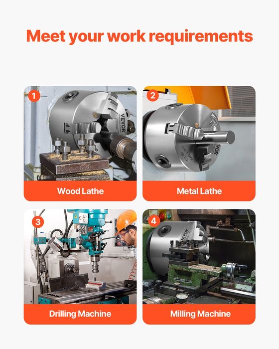 Universal Strung 3-Bacuri,160mm,Autocentrare,HT300