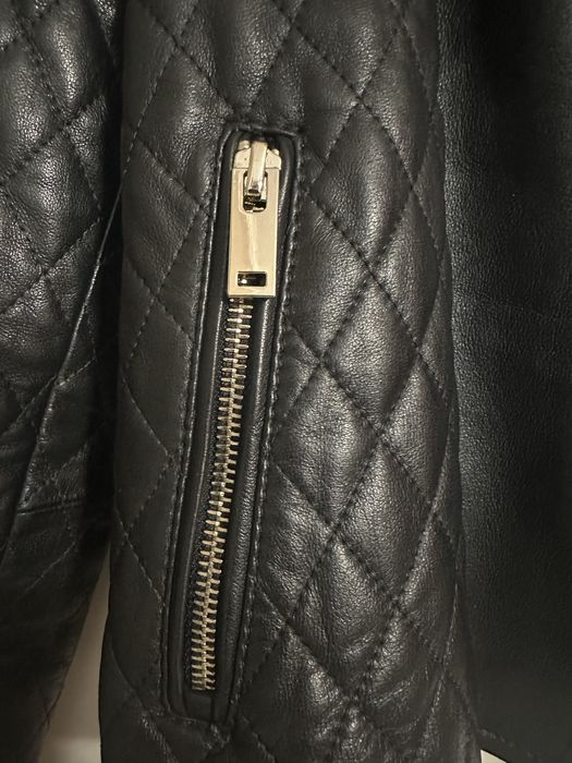 Jacheta din piele naturala Massimo Dutti