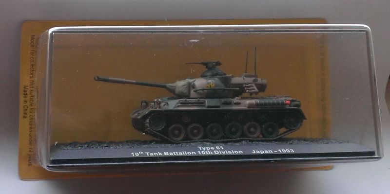 Macheta Tanc Type 61  Diviza 10 Japonia 1993 - Altaya 1/72