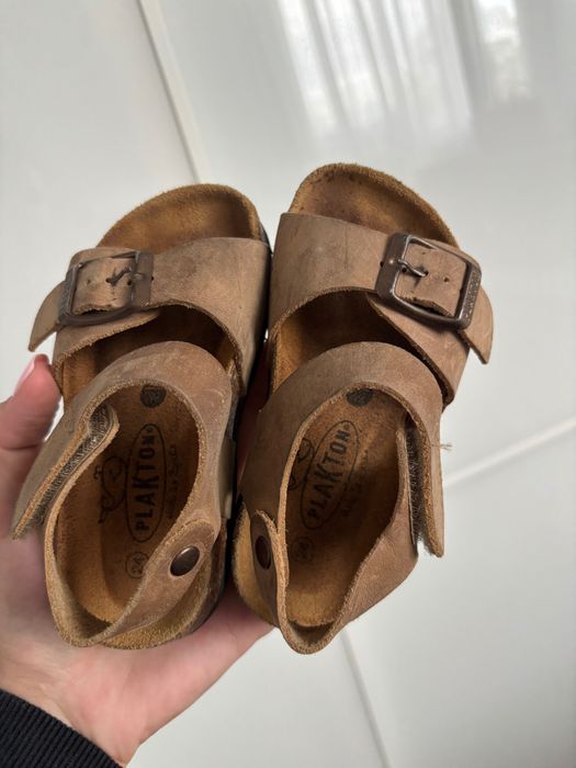 Детски кожени сандали Plakton