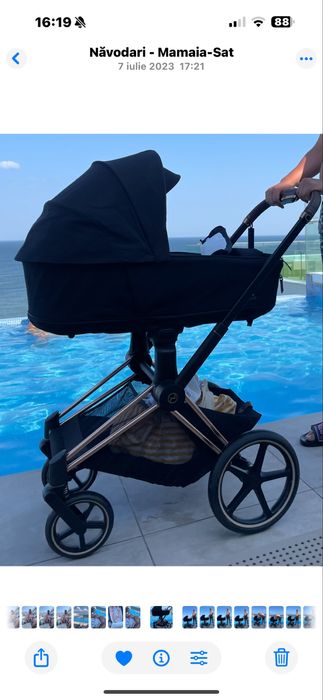 Vând pachet complet Cybex Platinum Priam 4 Sepia Black 3 in 1