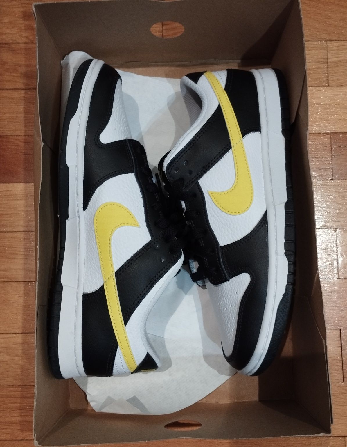 Nike Dunk Low Black Opti Yellow, 42