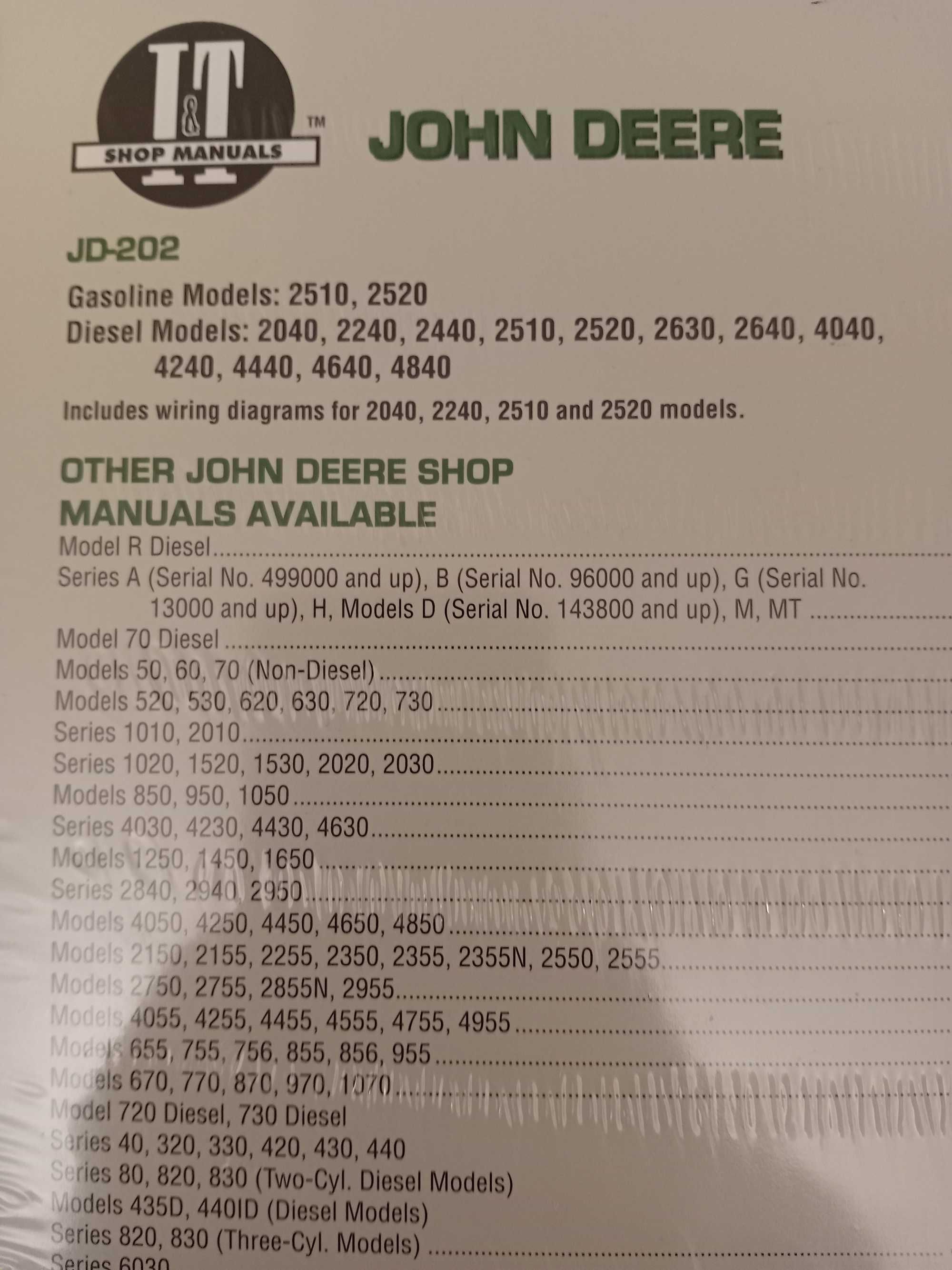 Manual de reparatii tractoare John Deere 2040, 2240, 2440, 4040, 4240