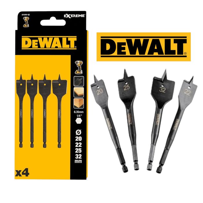 DeWALT Комплект плоски свредла за дърво DT4797