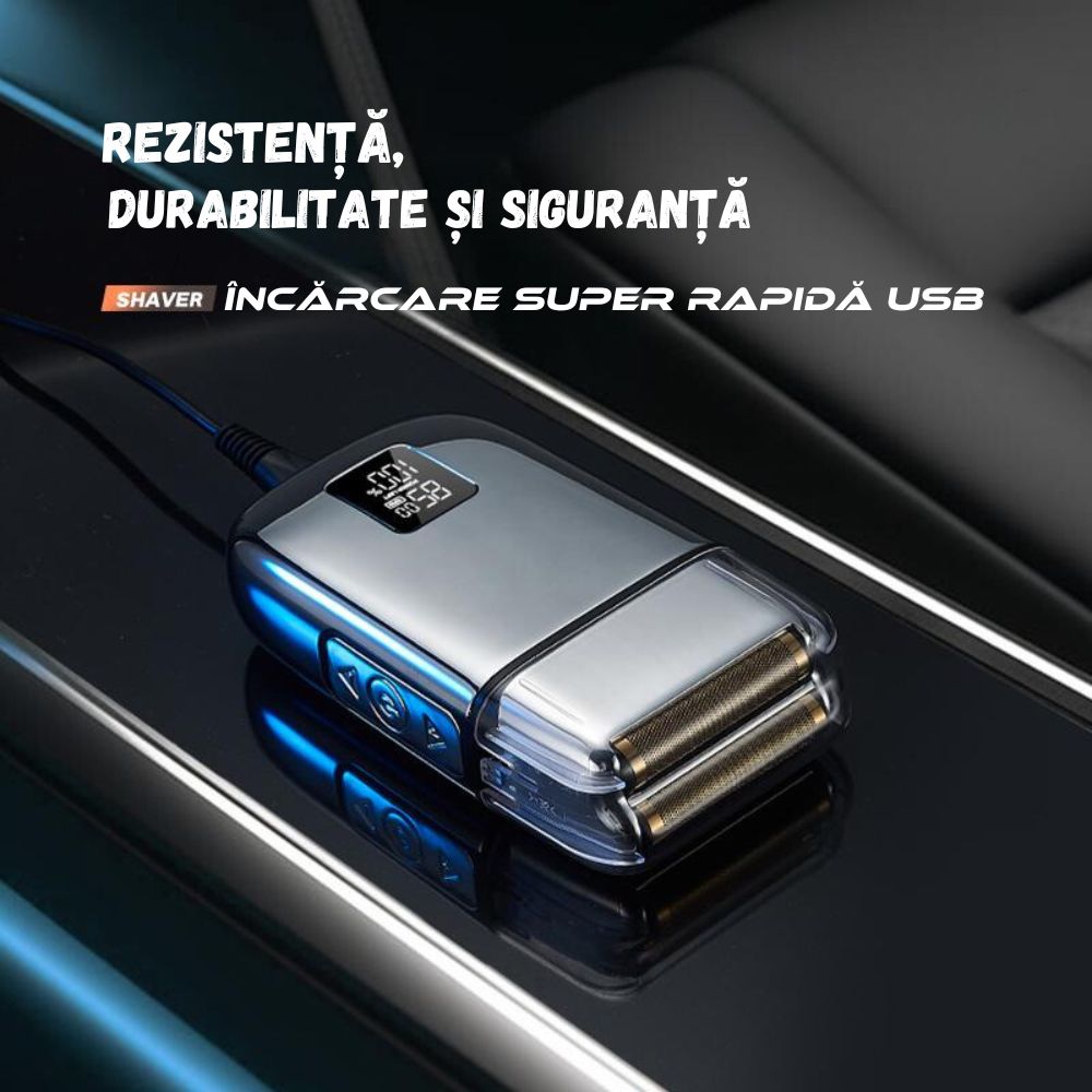 Aparat de Ras Electric 4D, 8500 RPM, 3 Viteze, USB, LED, Waterproof