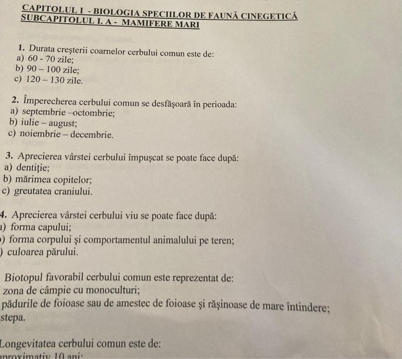 Carte pentru examenul de vanatoare 2025