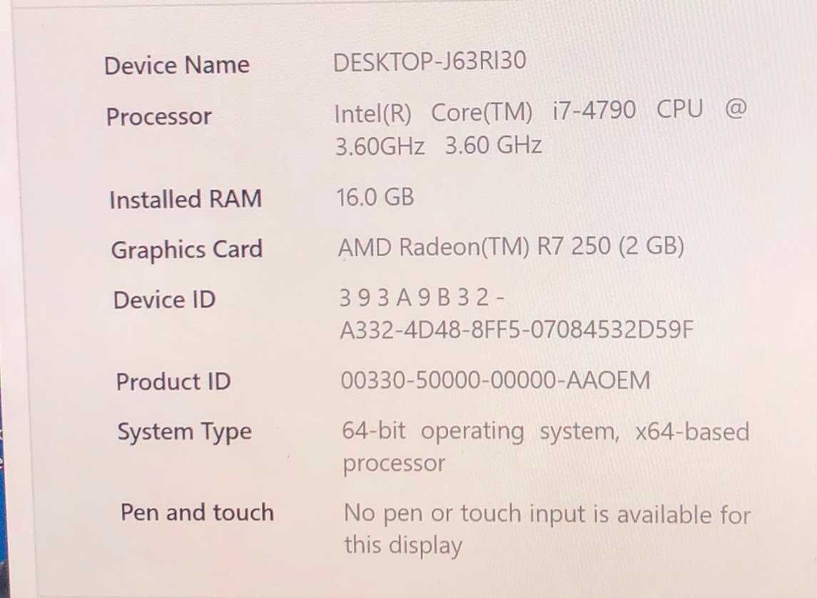 Sistem Desktop Dell, Procesor i7, HDD 1 TB, RAM 16 GB
