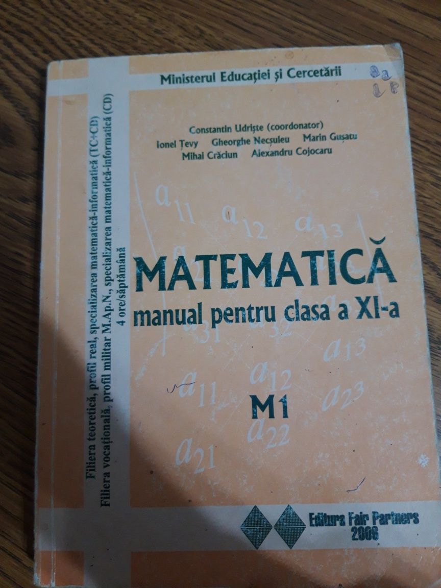 Manual matematica clasa XI M1