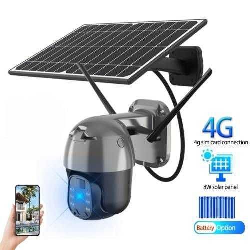 Camera cu panou solar, slot SIM, 4G, IP65, NU NECESITA CURENT ELECTRIC