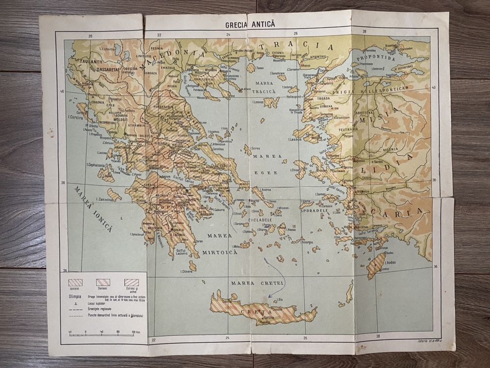 Harta veche : Grecia Antica