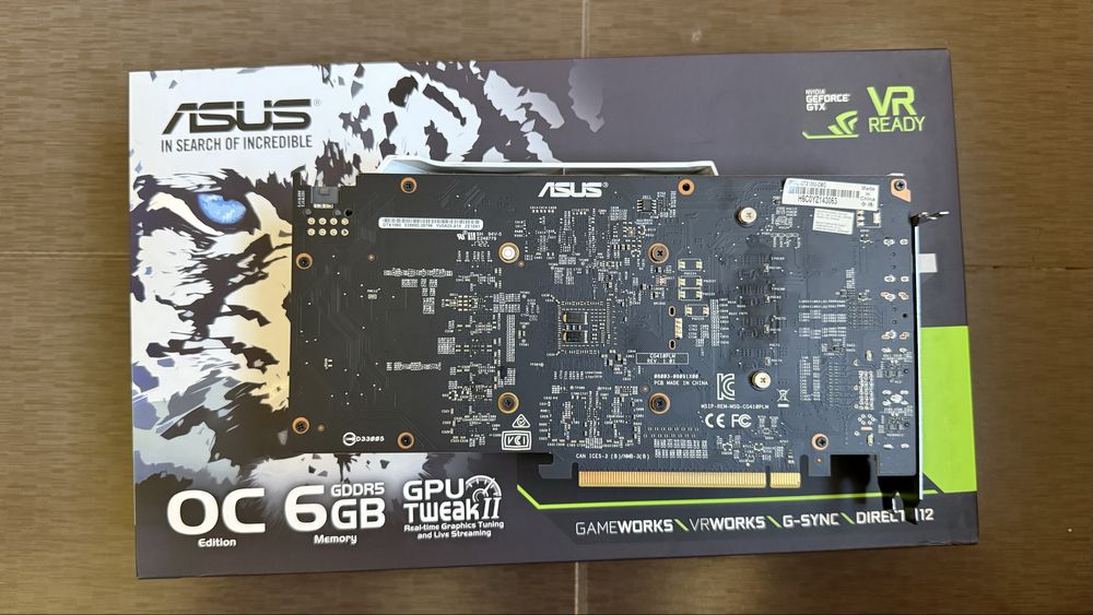 ASUS GTX 1060 geforce 6GB