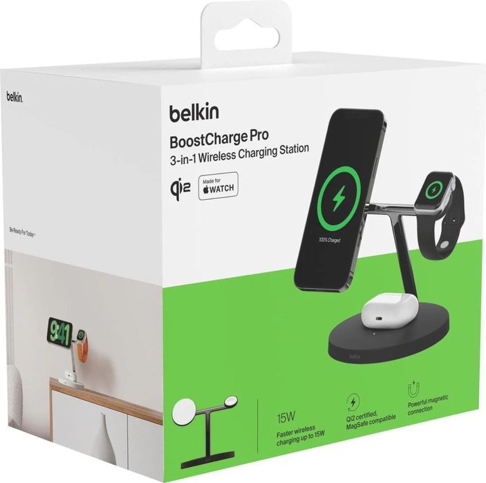 Belkin BoostCharge Pro 3-в-1 Беспроводная Зарядная Станция