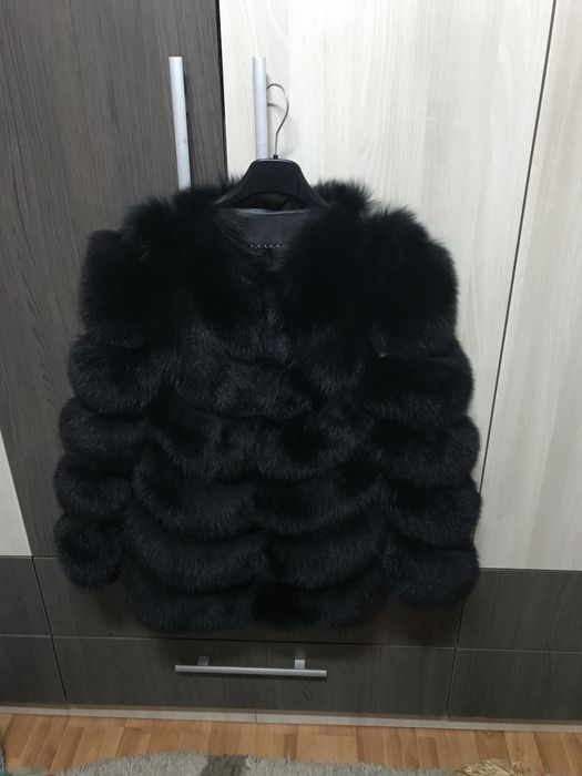 Blana naturala de vulpe 2 in 1