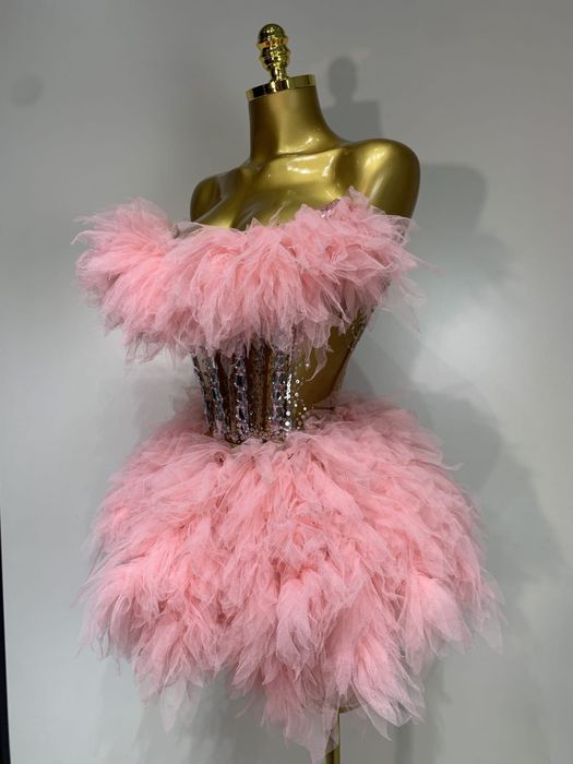 Compleu tulle si pietre roz