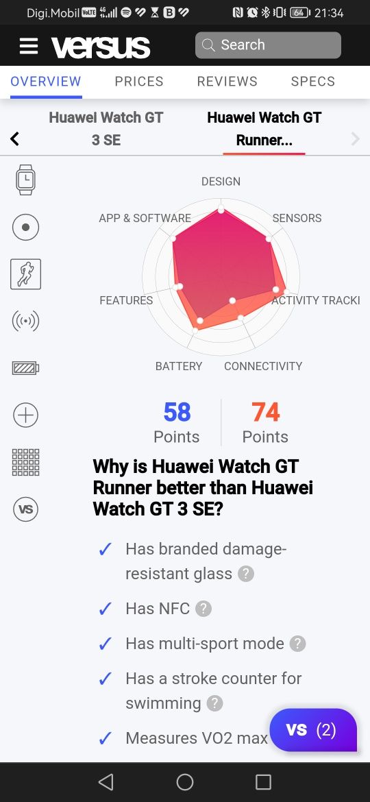Huawei GT Runner (GT3) - Black