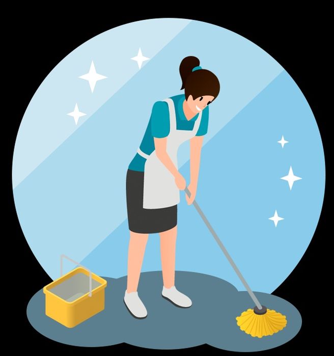 Уборка домов и квартир офисов служебных помещений любого типа !!!