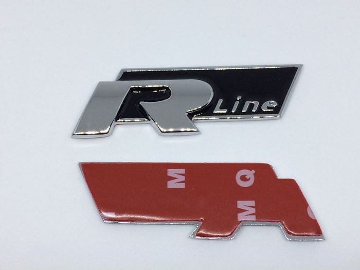 Emblema VW R-line aripi negru