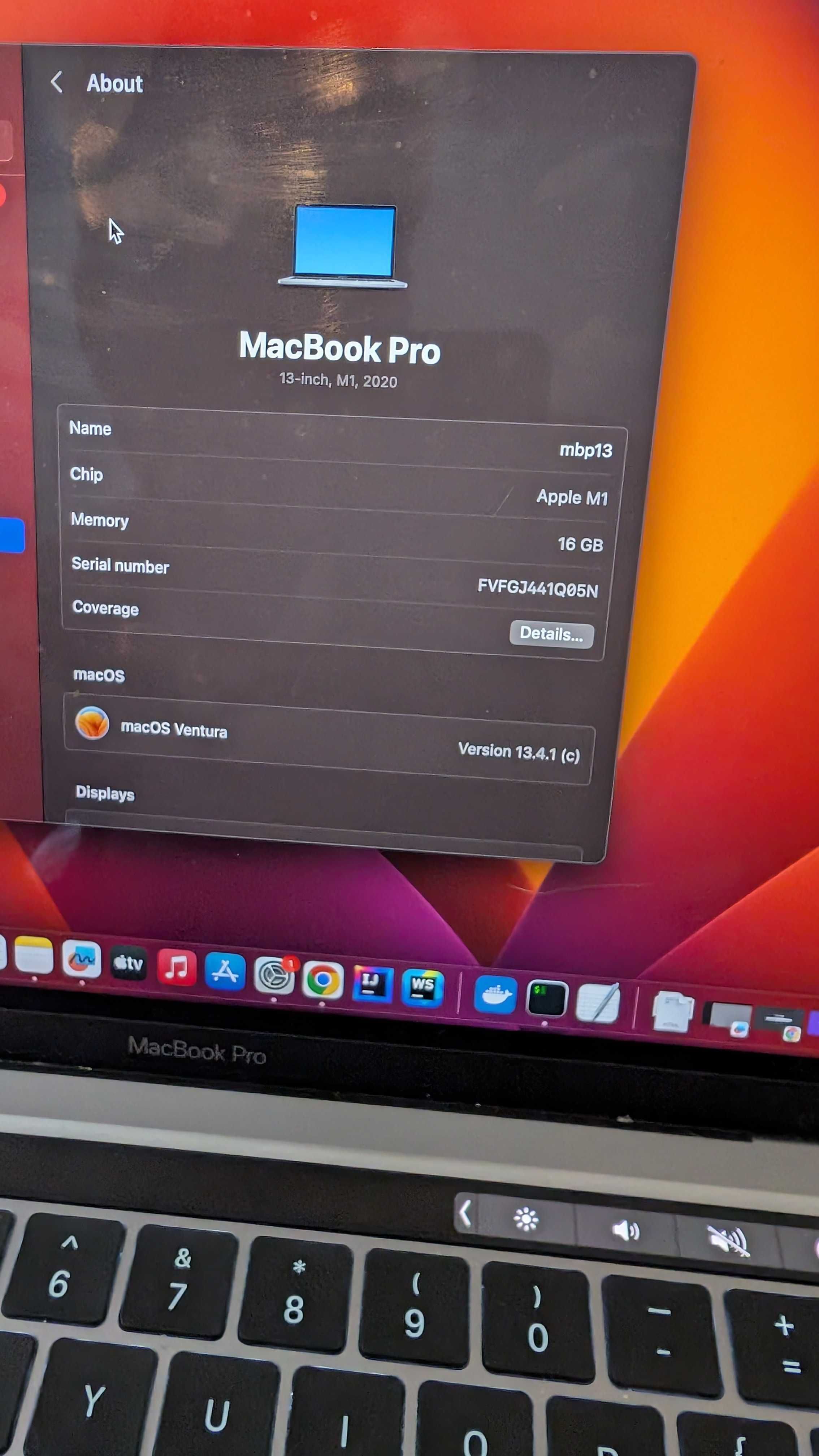 MacBook Pro M1 2020 16GB RAM