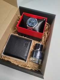 Мужской бокс подарочная коробка часы портмоне парфюм