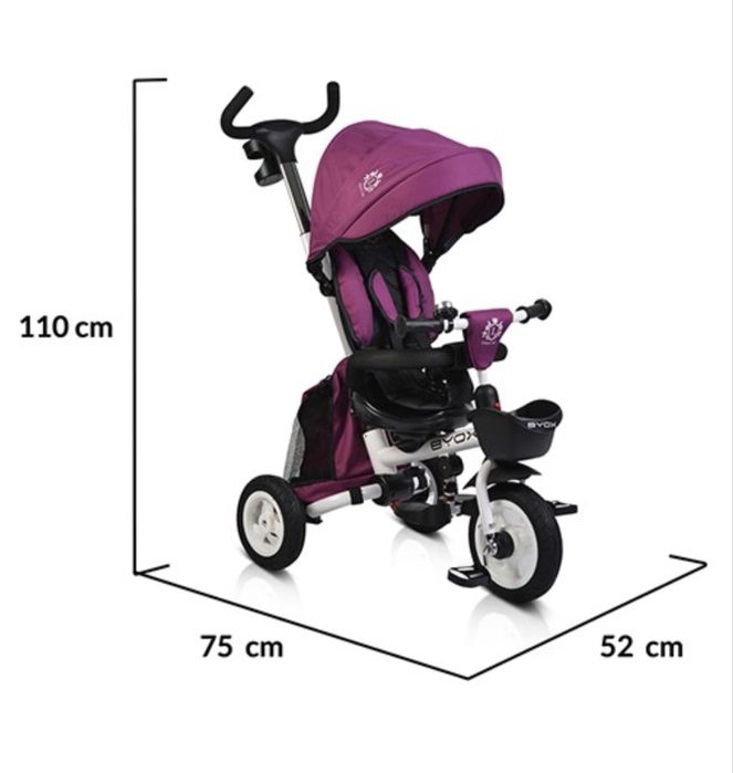 Tricicleta pliabila copii BYOX Flexy Lux Mov