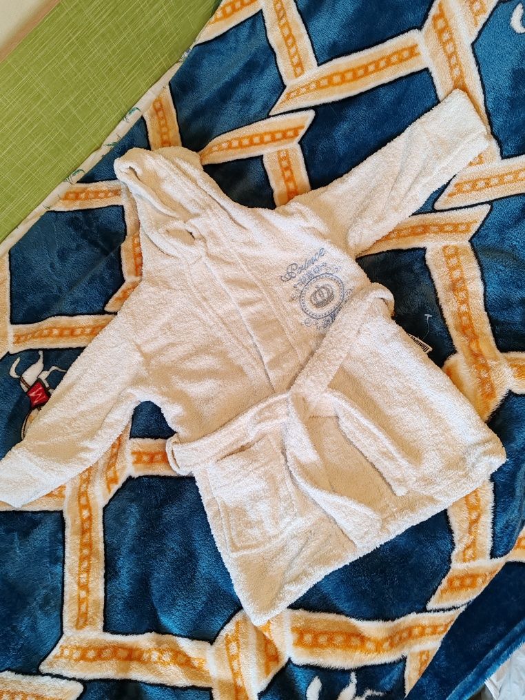 Новый детский халат банный махровый