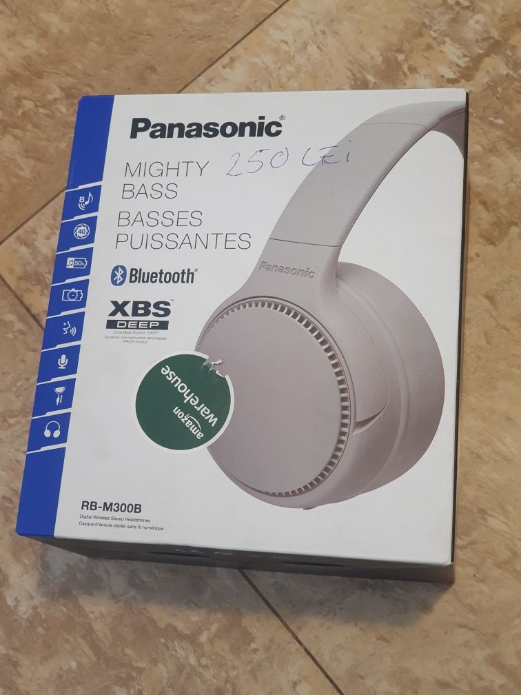 Casti Audio Over the Ear Panasonic RB-M300BE-C, Wireless, Bluetooth, A