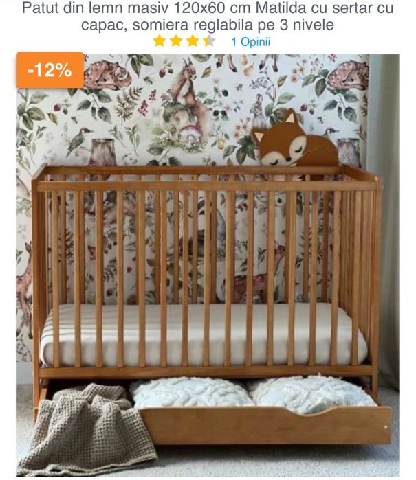 Pătuț cu sertar Vessanti Ares