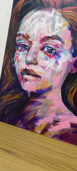 Картина, портрет девушки. 60-40 см.