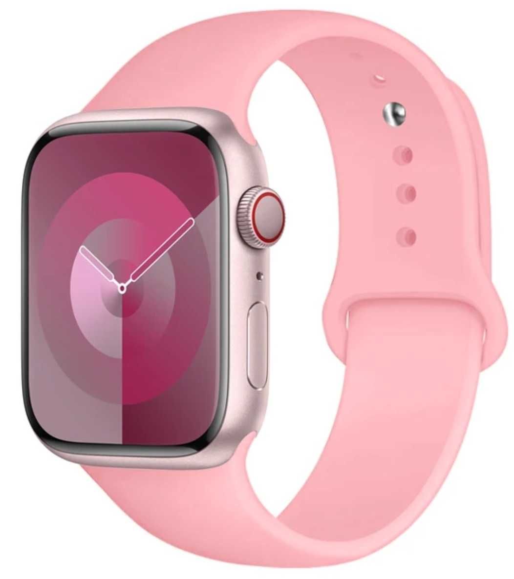 Brățară de schimb Apple Watch. Lungime adulți, ceas 38 40 41mm. Roz