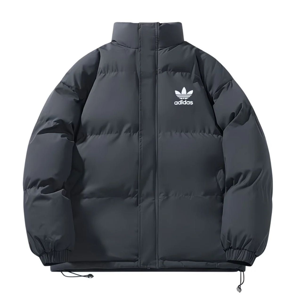 Куртка для зимы Adidas черного, белого и серого цвета