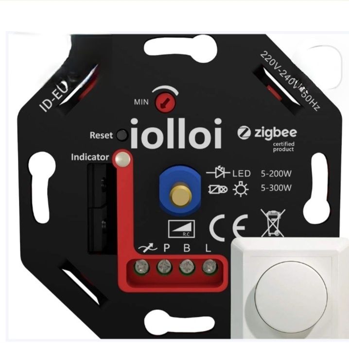 Regulator rotativ dimmer IOLLOI pentru becuri LED, 3-300W, Alb