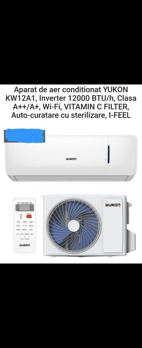 Aer conditionat 12000 BTU/Inverter/ Wi-fi/noi/actura+garantie