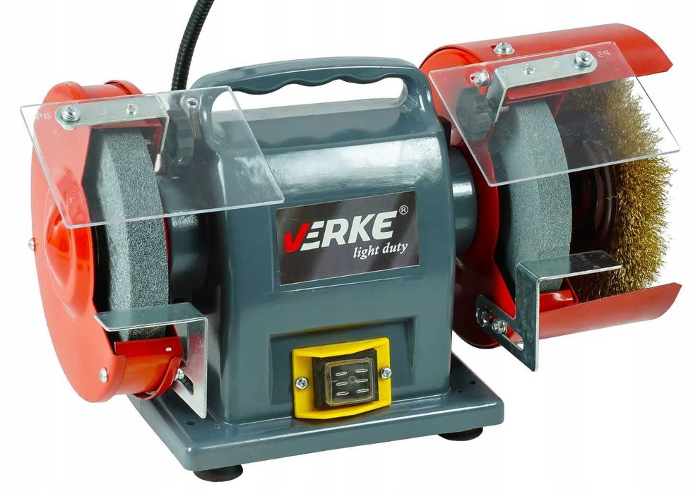 Polizor banc 150mm 2 pietre perie sarma lampa LED (V08032)