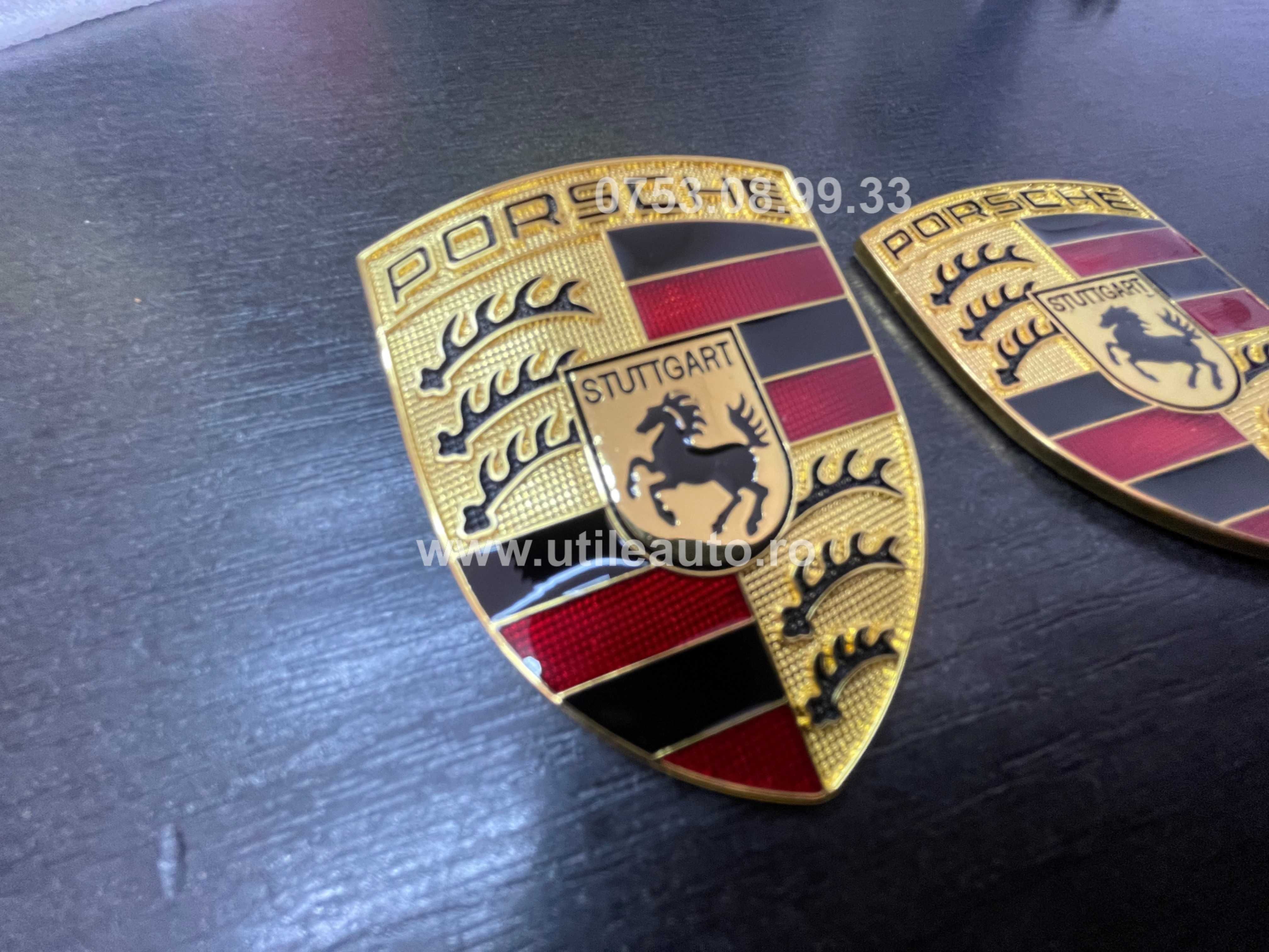 Emblema Capota Porsche cu 2 pini sau cu adeziv Noua